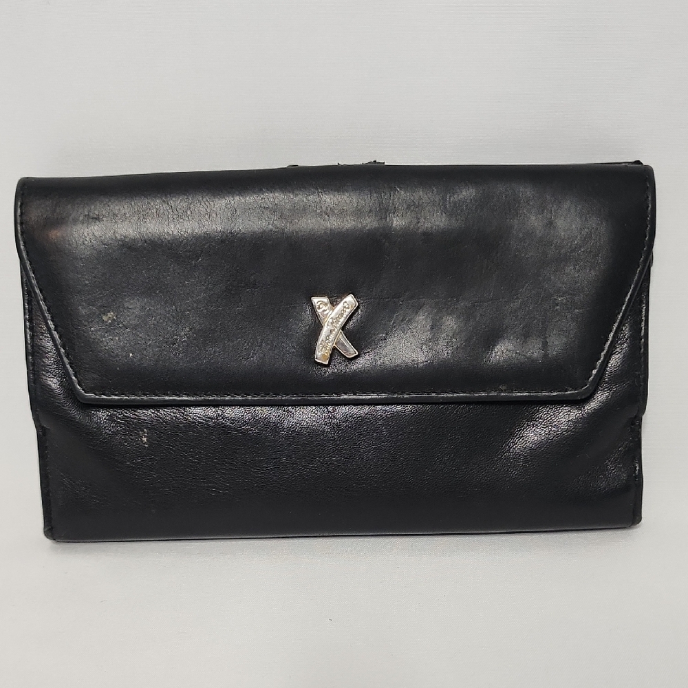 Paloma Picasso Black Clutch with Gold Accent